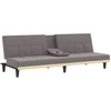 Sofa-lova su puodelių laikikliais, taupe spalvos, audinys 351868