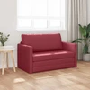 Sofa lova 110cm Vyno raudona Dirbtinė Oda
