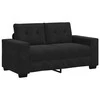 Sofa 3 pcs Tamsiai pilka 221 x 80 x 80 cm Lino mišinio audinys