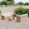 Sodo Sofų Rinkinys su pagalve 11 pcs Bežinė ir kreminė
