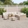 Sodo Sofų Rinkinys su pagalve 13 pcs Bežinė ir kreminė
