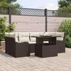 Sodo Sofų Rinkinys 7 pcs Ruda 234 x 122,5 x 85 cm Poli ratanas