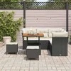 Sodo Sofų Rinkinys su pagalve 8 pcs Juoda ir kreminė