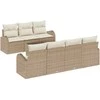 Sodo Sofų Rinkinys su pagalve 8 pcs Bežinė ir kreminė