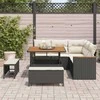 Sodo Sofų Rinkinys su pagalve 8 pcs Juoda Poli ratanas