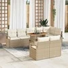 Sodo Sofų Rinkinys su pagalve 9 pcs Bežinė ir kreminė