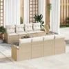 Sodo Sofų Rinkinys su pagalve 9 pcs Bežinė ir kreminė