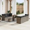 Sofa Sodo Sofų Rinkinys su pagalve su saugykla 10 pcs Pilka