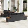 Sodo valgomojo komplektas su pagalve 6 pcs Juoda ir Ruda