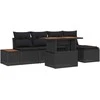 Sodo valgomojo komplektas su pagalve 6 pcs Juoda ir Ruda