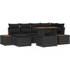 Sodo valgomojo komplektas su pagalve 7 pcs Juoda ir Ruda