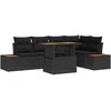 Sodo valgomojo komplektas su pagalve 6 pcs Juoda ir Ruda