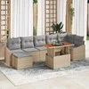 Sodo valgomojo komplektas su pagalve 8 pcs Bežinė ir pilka