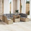 Sodo valgomojo komplektas su pagalve 10 pcs Bežinė ir pilka