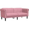 Sofa Sofos komplektas, 2 dalių, rožinės spalvos, aksomas