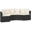 Sofa Sofos komplektas 2 pcs Juoda