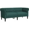 Sofa Sofos komplektas, 3 dalių, tamsiai žalios spalvos, audinys