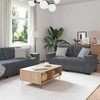 Sofa Sofos komplektas 3 pcs Tamsiai pilka 221 x 80 x 80 cm Aksomas