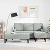 Sofa Sofos komplektas su pagalve 2 pcs Šviesiai pilka Poliesteris