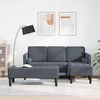 Sofa Sofos komplektas su pagalve 2 pcs Tamsiai pilka Poliesteris