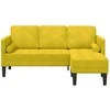 Sofa Sofos komplektas su pagalve Geltona Poliesteris
