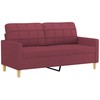 Sofa Sofos komplektas su pagalvėlėmis, 2 dalių, vyno, audinys