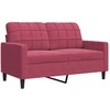 Sofa Sofos komplektas su pagalvėlėmis, 2 dalių, vyno, aksomas