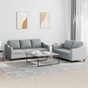 Sofa Sofos komplektas su pagalvėlėmis, 2 dalių, pilkas, audinys