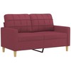 Sofa Sofos komplektas su pagalvėlėmis, 2 dalių, vyno, audinys