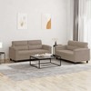 Sofa Sofos komplektas su pagalvėlėmis, 2 dalių, taupe, audinys