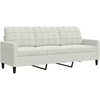 Sofa Sofos komplektas su pagalvėlėmis, 2 dalių, kreminis, aksomas