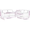 Sofa Sofos komplektas su pagalvėlėmis, 2 dalių, rožinis, aksomas