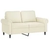 Sofa Sofos komplektas su pagalvėlėmis, 2 dalių, kreminis, aksomas