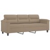 Sofa Sofos komplektas su pagalvėlėmis, 2 dalių, taupe, audinys