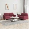 Sofa Sofos komplektas su pagalvėlėmis, 2 dalių, vyno, audinys
