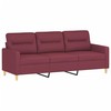 Sofa Sofos komplektas su pagalvėlėmis, 2 dalių, vyno, audinys