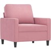 Sofa Sofos komplektas su pagalvėlėmis, 3 dalių, rožinis, aksomas