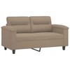 Sofa Sofos komplektas su pagalvėlėmis, 3 dalių, taupe, audinys