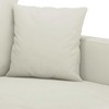 Sofa Sofos komplektas su pagalvėlėmis, 3 dalių, kreminis, aksomas
