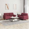 Sofa Sofos komplektas su pagalvėmis, 2 dalių, vyno, audinys