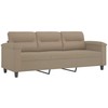 Sofa Sofos komplektas su pagalvėmis, 4 dalių, taupe, audinys