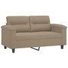 Sofa Sofos komplektas su pagalvėmis, 4 dalių, taupe, audinys