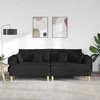 Sofa 3 vnt. Juoda audinys