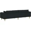 Sofa su pagalve Juoda 250 x 77 x 76 cm audinys