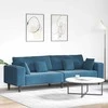 Sofa Mėlyna 250 x 77 x 76 cm Aksomas