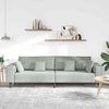 Sofa Šviesiai pilka 250 x 77 x 76 cm Aksomas