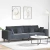 Sofa Tamsiai pilka 250 x 77 x 76 cm Aksomas