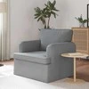 Fotelis Sofa Šviesiai pilka 142 x 80 x 85 cm Metalas