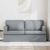 Sofa Šviesiai pilka 142 x 80 x 85 cm Metalas