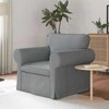 Fotelis Sofa Šviesiai pilka 215 x 82 x 80 cm Metalas